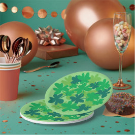 Saint Patrick’s Day Shamrock Green Paper Plates ペーパープレート
