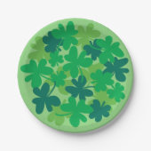 Saint Patrick’s Day Shamrock Green Paper Plates ペーパープレート (正面)