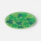 Saint Patrick’s Day Shamrock Green Paper Plates ペーパープレート (アングル)
