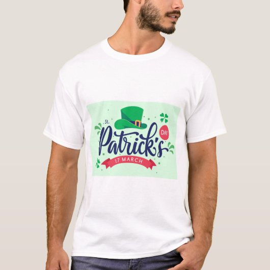 Saint Patrick’s Day Shirt – Lucky Leprechaun Hat & Tシャツ (正面)
