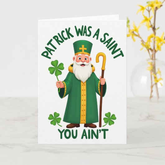 Saint Patrick Was A Saint Card カード (黄色い花)