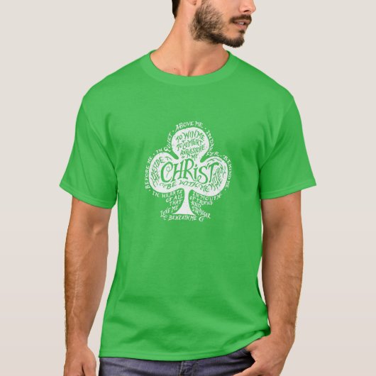 Saint Patrick's Breastplate Prayer Catholic Green Tシャツ (正面)