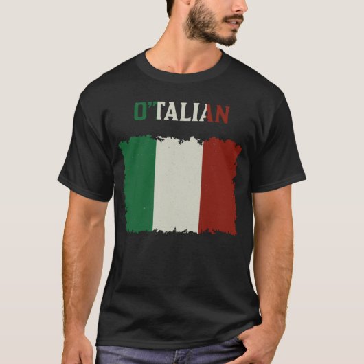 saint patricks dayおもしろいアイリッシュイタリアンオタリアン tシャツ (正面)