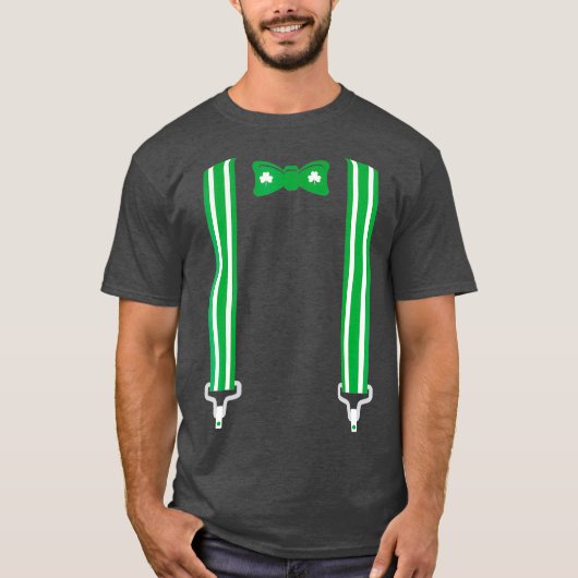 saint patricks dayおもしろいシャムロックボウタイ tシャツ (正面)