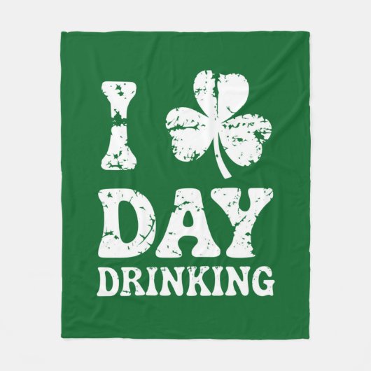 saint patricks dayおもしろいパーティーセントパスおもしろいドリンク フリースブランケット (正面)