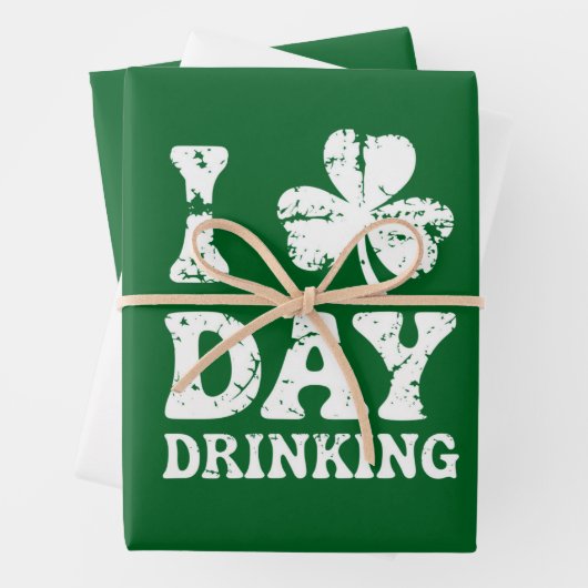 saint patricks dayおもしろいパーティーセントパスおもしろいドリンク ラッピングペーパーシート (インサイチュ)