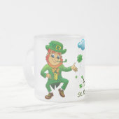 Saint patricks dayすりガラス フロストグラスマグカップ (正面左)