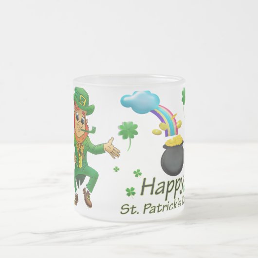 Saint patricks dayすりガラス フロストグラスマグカップ (中央)