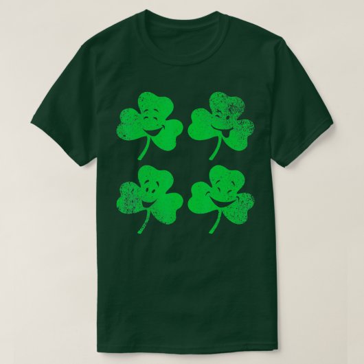 Saint patricks dayクローバーフォーリーフシャムロックラッキー tシャツ (デザイン正面)