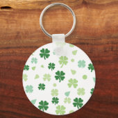 saint patricks dayグリーンクローバーシャムロック キーホルダー (正面)