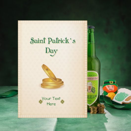 Saint patricks dayコイン |カスタム| カード