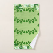 Saint patricks dayシャムロックかわいいラッキーガールグリーン バスタオルセット (ハンドタオル)
