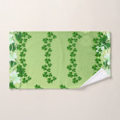 Saint patricks dayシャムロックかわいいラッキーガールグリーン バスタオルセット (ハンドタオル)