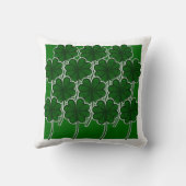 saint patricks dayシンプルのシャムロックパターン クッション (裏面)