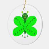 Saint patricks dayバタフライオーナメント セラミックオーナメント (左)