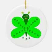 Saint patricks dayバタフライオーナメント セラミックオーナメント (裏面)