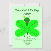 Saint patricks dayバタフライカスタム招待状 マグネット招待状 (正面)