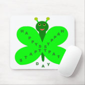 Saint patricks dayバタフライマウスパッド マウスパッド (マウス)