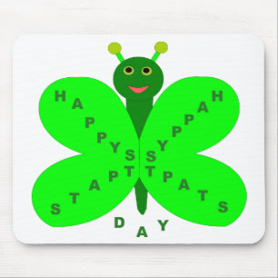 Saint patricks dayバタフライマウスパッド マウスパッド