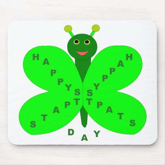 Saint patricks dayバタフライマウスパッド マウスパッド (正面)