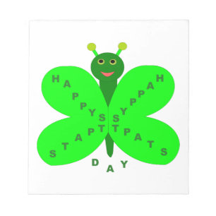 Saint patricks dayバタフライメモ帳 ノートパッド