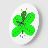 saint patricks dayバタフライ時計 ラージ壁時計 (傾斜)