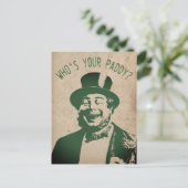 saint patricks dayパーティーおもしろいヴィンテージ ポストカード (スタンド正面)