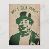 saint patricks dayパーティーおもしろいヴィンテージ ポストカード (正面)