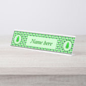 Saint patricks dayビー&シャムロックカスタムズ デスクネームプレート (正面)