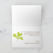 saint patricks dayフォトコラージュグリーンシャムロック カード (内部)