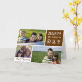 saint patricks dayフォトコラージュグリーンシャムロック カード (黄色い花)