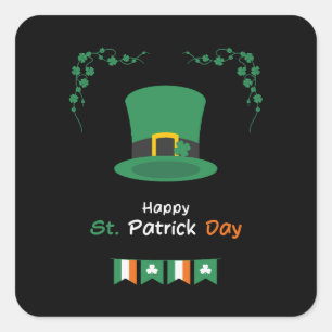 Saint patricks dayラッキーアイリッシュおもしろい – ラッキーアイリッシュ スクエアシール