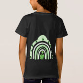 Saint patricks dayレインボーシャムロックラッキーガールT- Tシャツ (裏面)