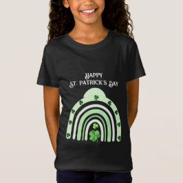 Saint patricks dayレインボーシャムロックラッキーガールT- Tシャツ
