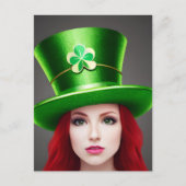 Saint patricks day女性 ポストカード (正面)