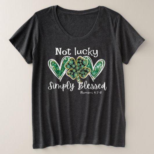 Saint patricks day宗教用プラスサイズシャツ プラスサイズTシャツ (デザイン正面)