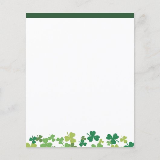 Saint patricks day招待状 チラシ (裏面)