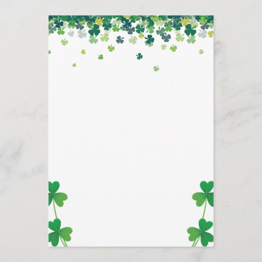 Saint patricks day招待状 招待状 (裏面)