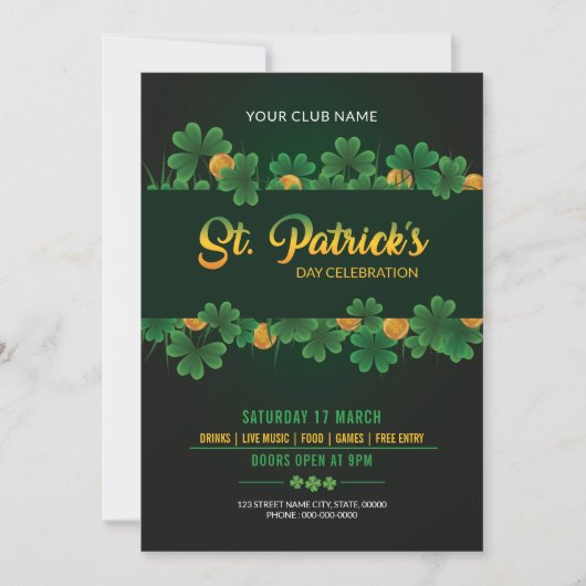 Saint patricks day招待状 招待状 (正面)