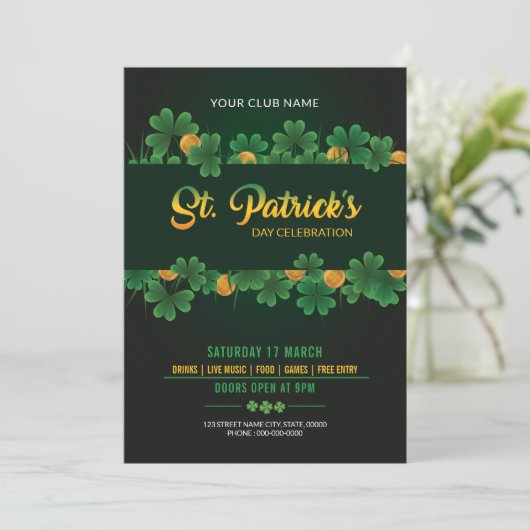 Saint patricks day招待状 招待状 (スタンド正面)