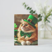 Saint patricks day猫 ポストカード (スタンド正面)