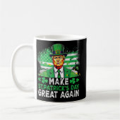saint patricks day素晴らし再米国国旗おもしろい コーヒーマグカップ (左)
