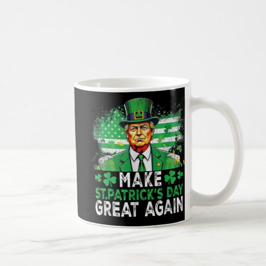 saint patricks day素晴らし再米国国旗おもしろい コーヒーマグカップ (右)