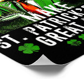saint patricks day素晴らし再米国国旗おもしろい ポスター (角)