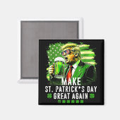 saint patricks day素晴らし再米国国旗おもしろい マグネット (正面/裏面)