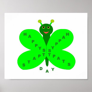 Saint patricks day・バタフライ・ポスター ポスター