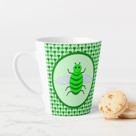 Saint patricks day・ビー・アンド・シャムロック カフェラテマグ (インサイチュ)