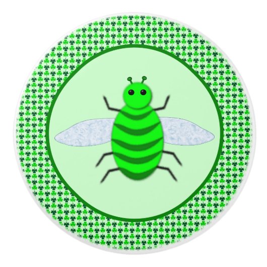 Saint patricks day・ビー・アンド・シャムロック セラミックノブ (正面)