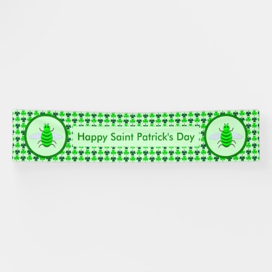Saint patricks day・ビー・アンド・シャムロック 横断幕 (横)