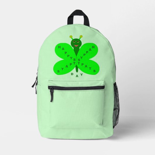 Saint patricks day プリントバックパック (正面)